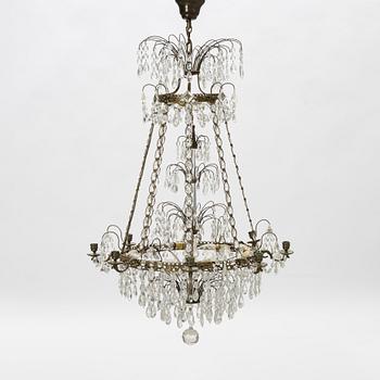 A Gustavian style chandelier, first half of the 20th Century.