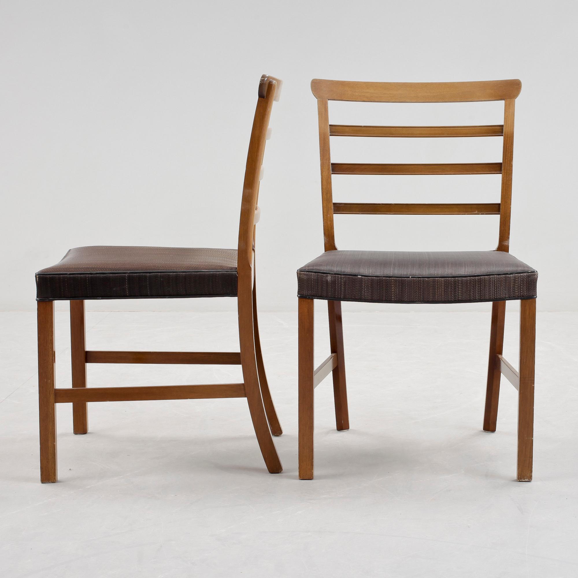 STOLAR, 8 st, Ole Wanscher för Illum's Bolighus, Danmark, 1950-tal.