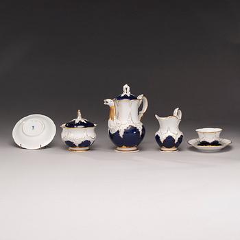 KAHVIKALUSTO, 14 osaa, posliinia, Meissen 1900-luku.