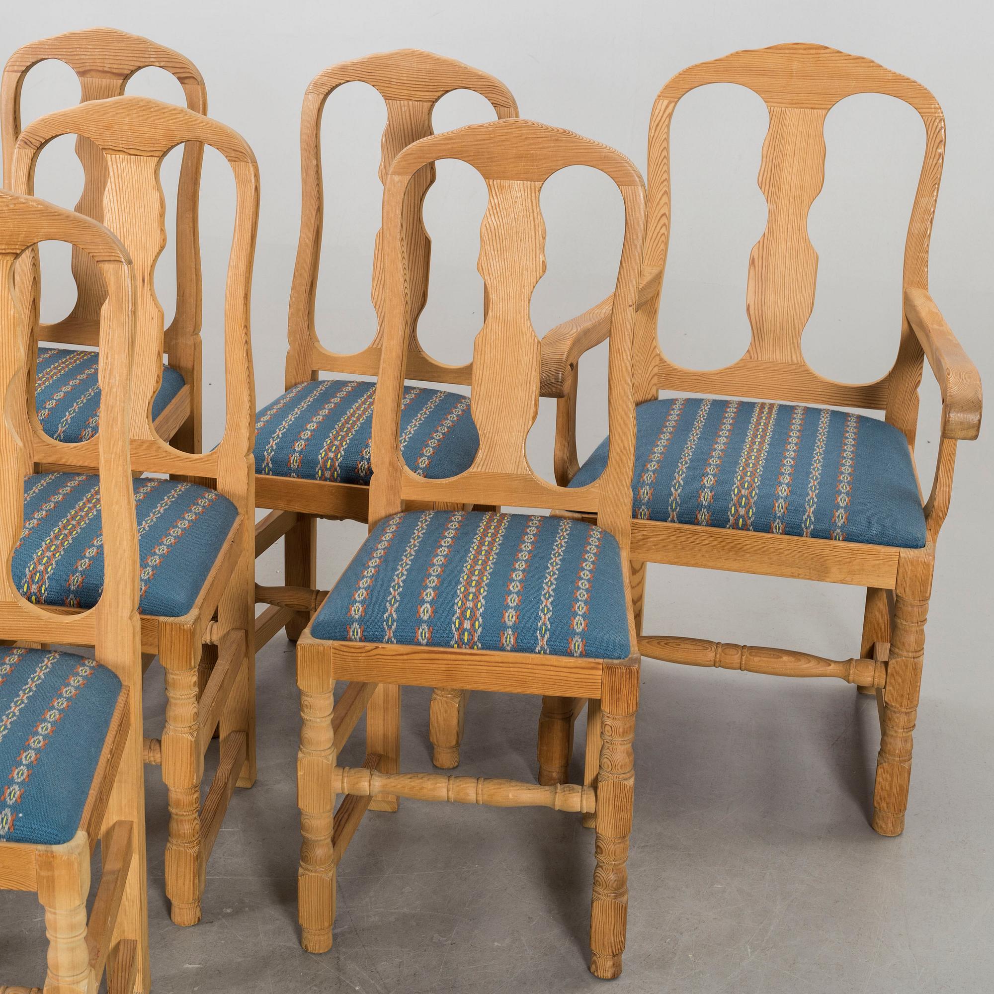 BORD samt STOLAR, 8 st, Krogenäs, Norge,
