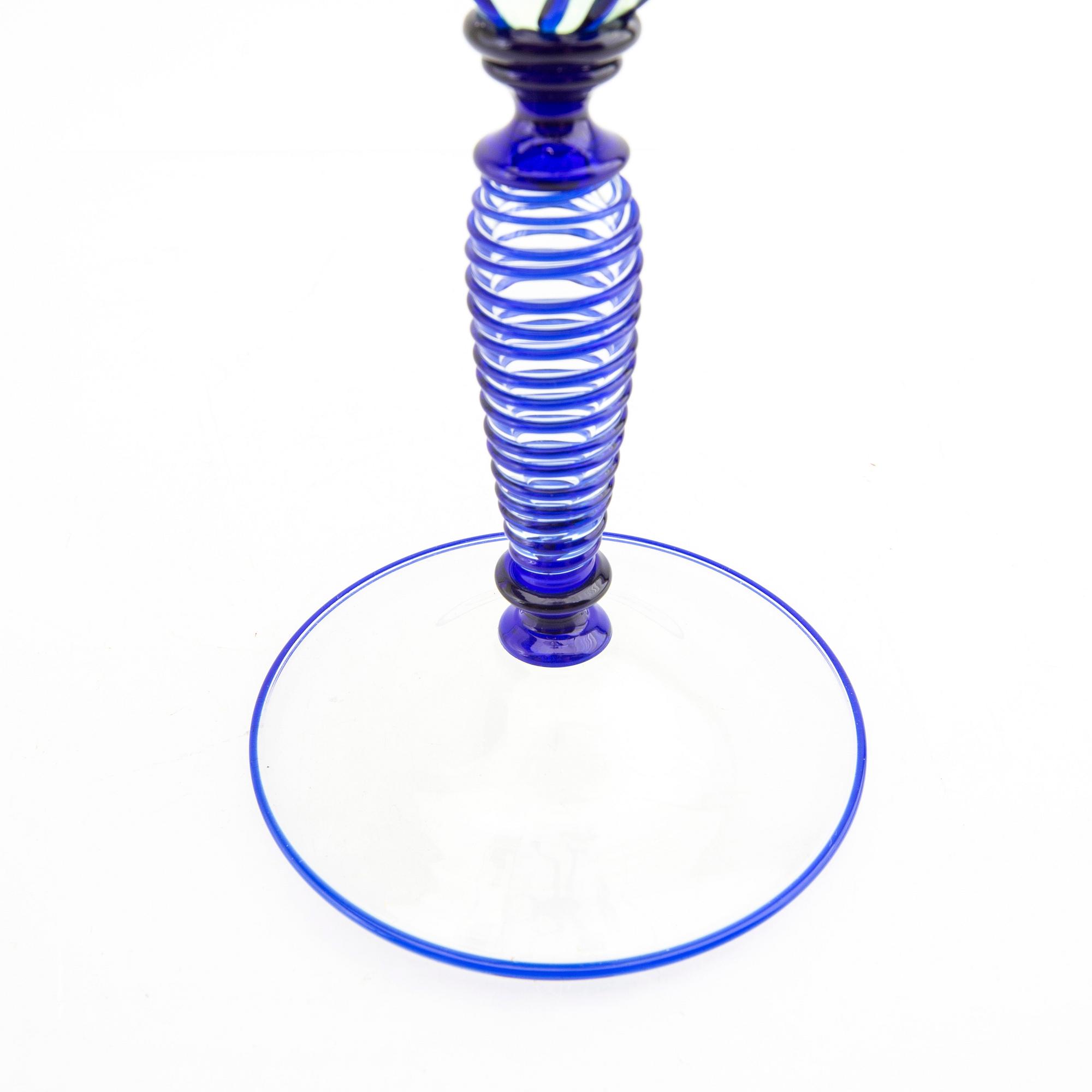 Vase/goblet Pauly, Italy glass possibly Birgitta Johansson, latter half of the 20th century.