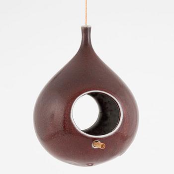 Stig Lindberg, a stoneware birdhouse, Gustavsberg Studio, Sweden, 1960s-70s.