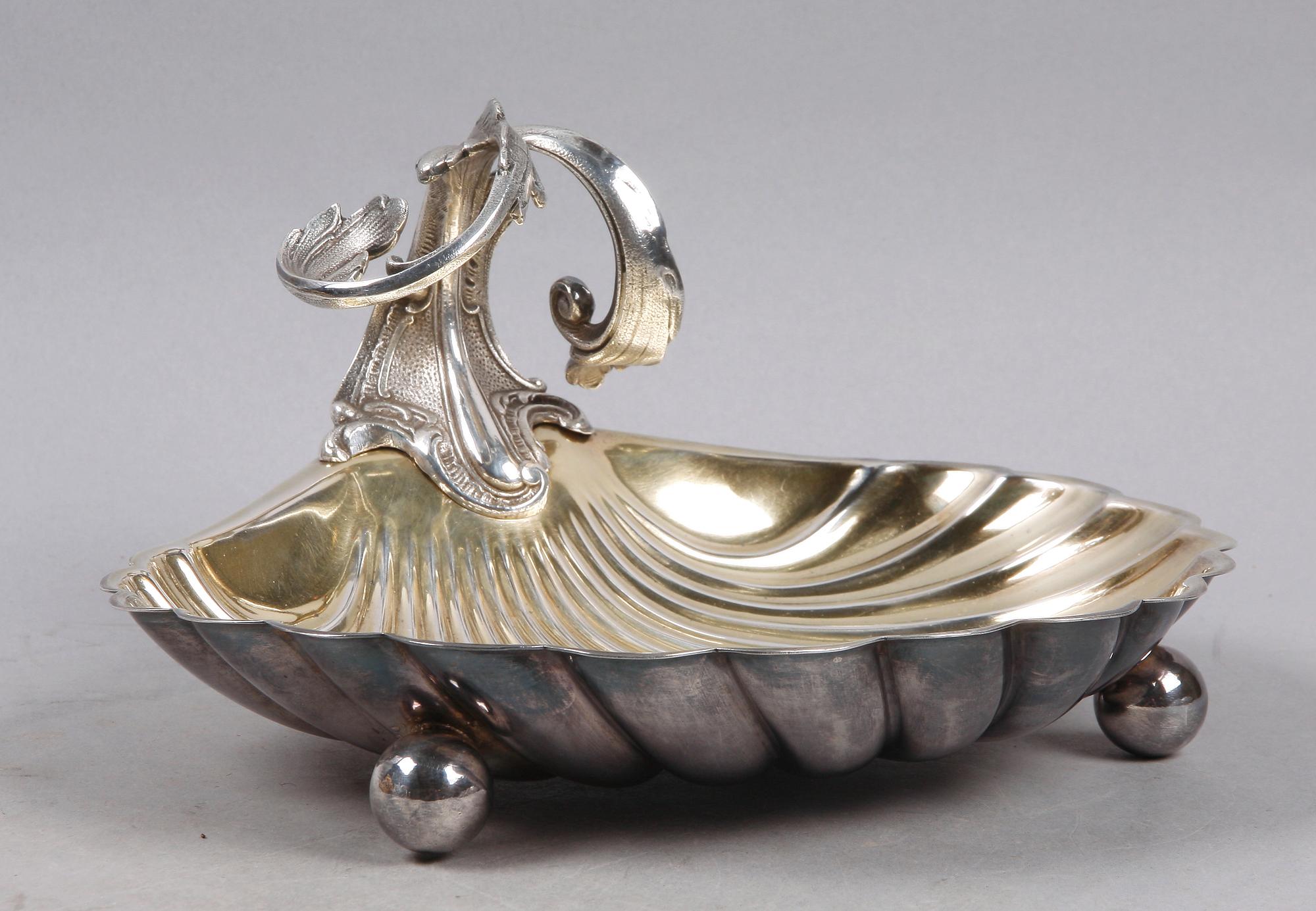 SKÅL, nysilver, rokokostil, AG Dufva, tidigt 1900-tal.
