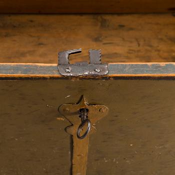 A wooden chest from Ostrobothnia, Finland.