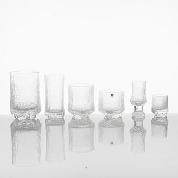 Tapio Wirkkala, servisdelar, glas, 60 delar,  "Ultima Thule", Iittala, 1900-talets andra hälft.