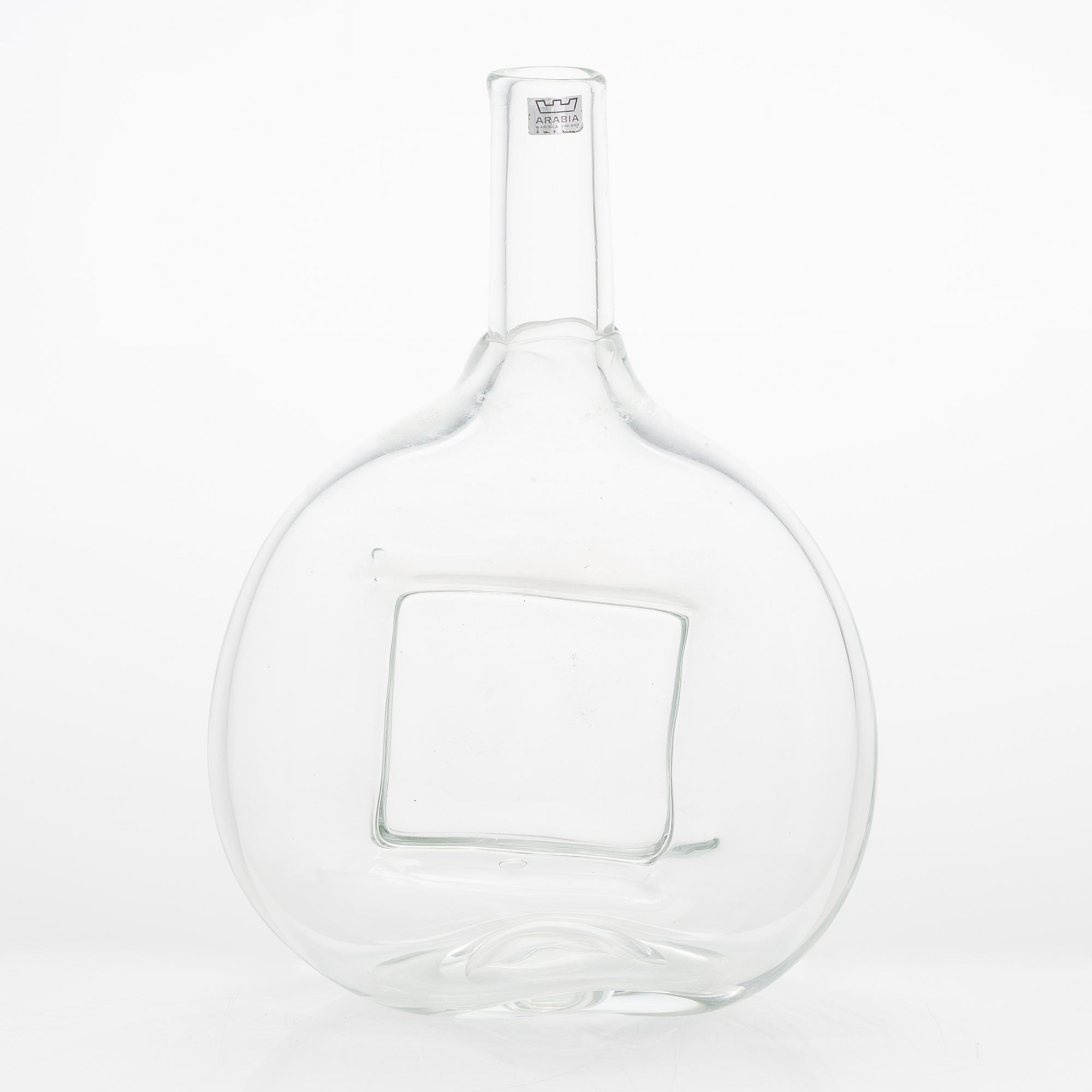 Oiva Toikka, flaska, signerad Oiva Toikka Nuutajärvi Notsjö.