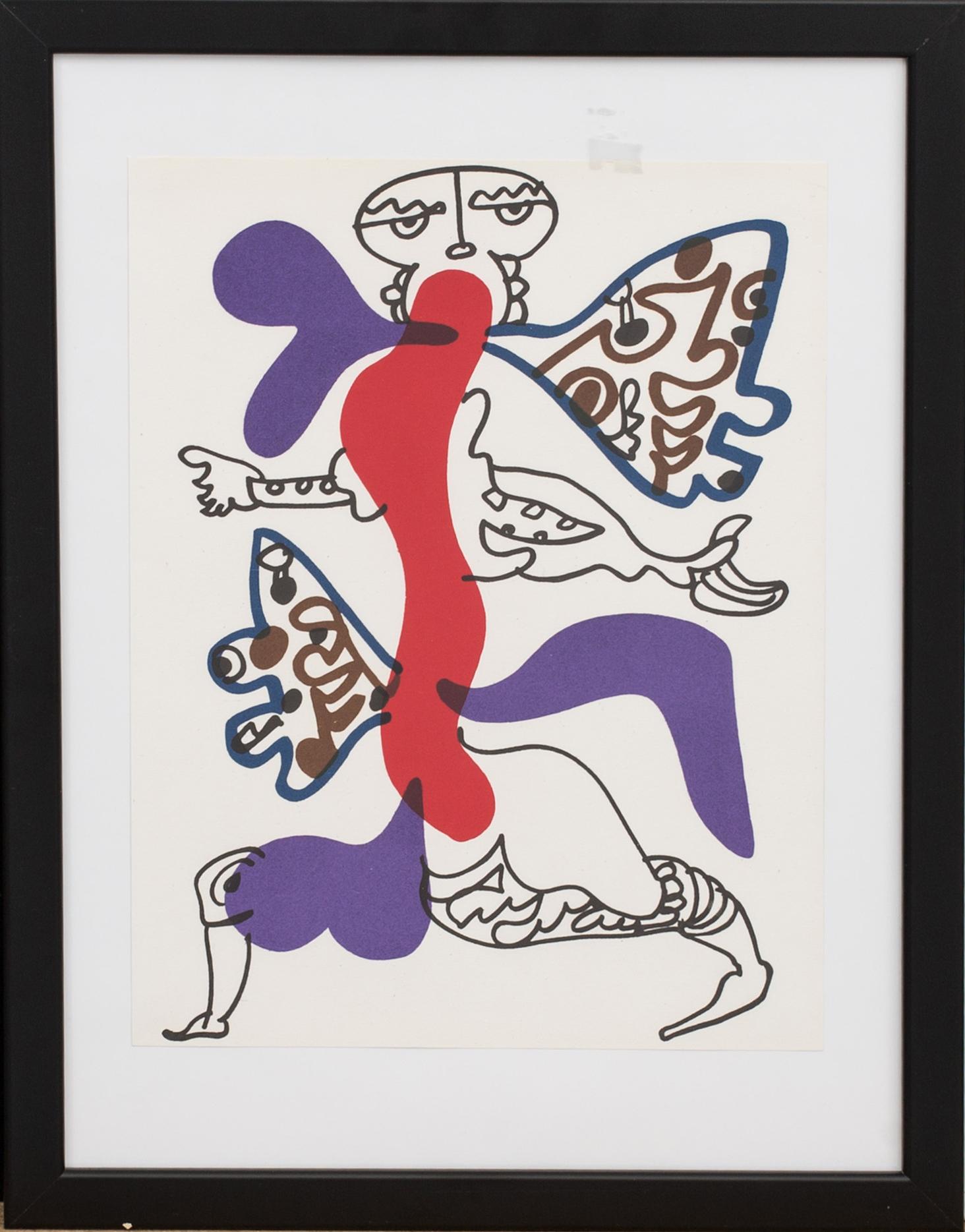 CHARLES LAPICQUE, färglitografi, ur XX:e siècle nor 43, 1974, tryckt hos Mourlot.