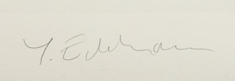 Yrjö Edelmann, färglitografi, signerad, HC-upplaga.