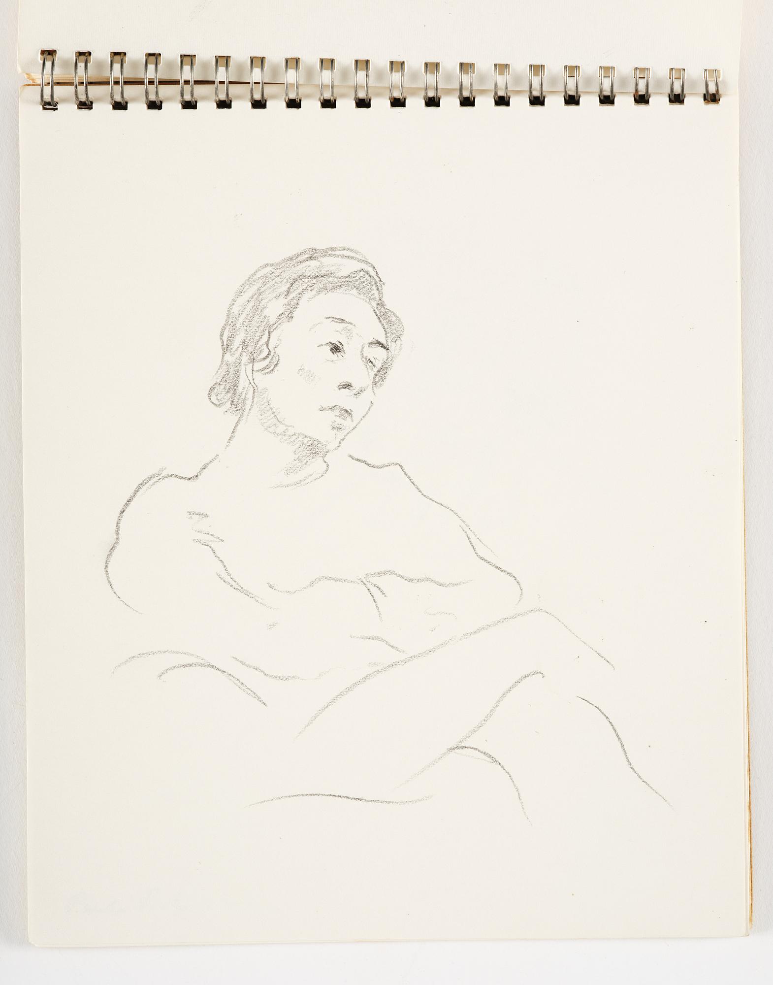 Lotte Laserstein, 4 skissböcker med blyertsteckningar.