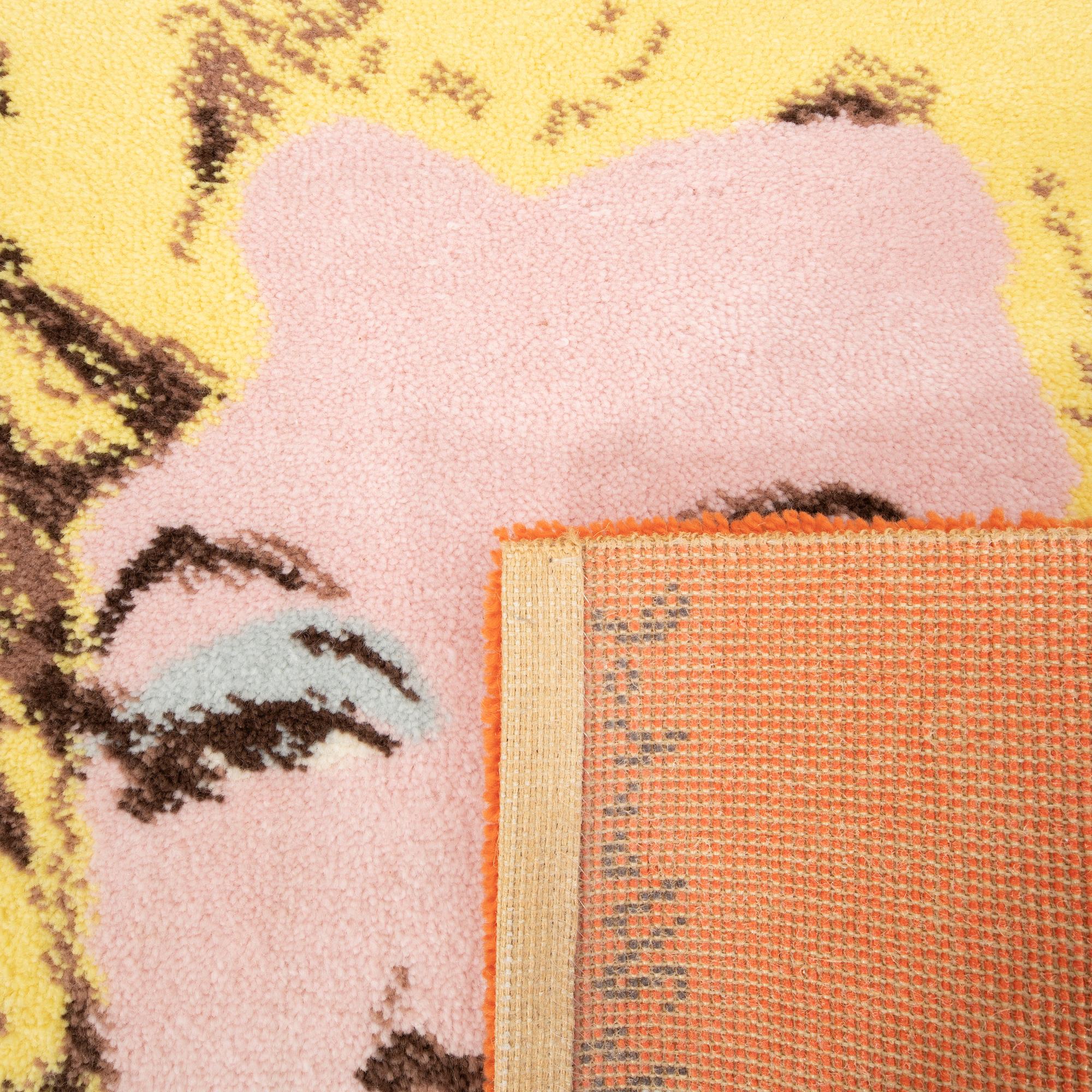 Andy Warhol efter, matta "Marilyn" maskintuftad ca 88x80 cm.