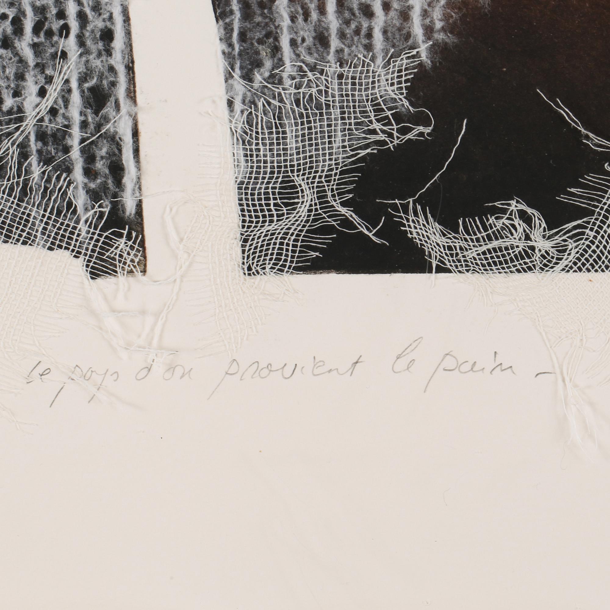 FRANCIS MÉAN, färgetsning/blandteknik, signerad och daterad 14/50.