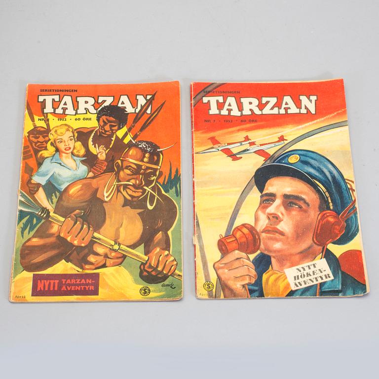 SERIETIDNINGAR, 26 stycken, Tarzan, 1952.