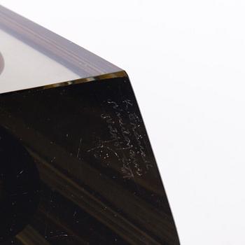 SKULPTUR, glas, "Obelisk", signerad Kaj Franck, Notsjö -61.