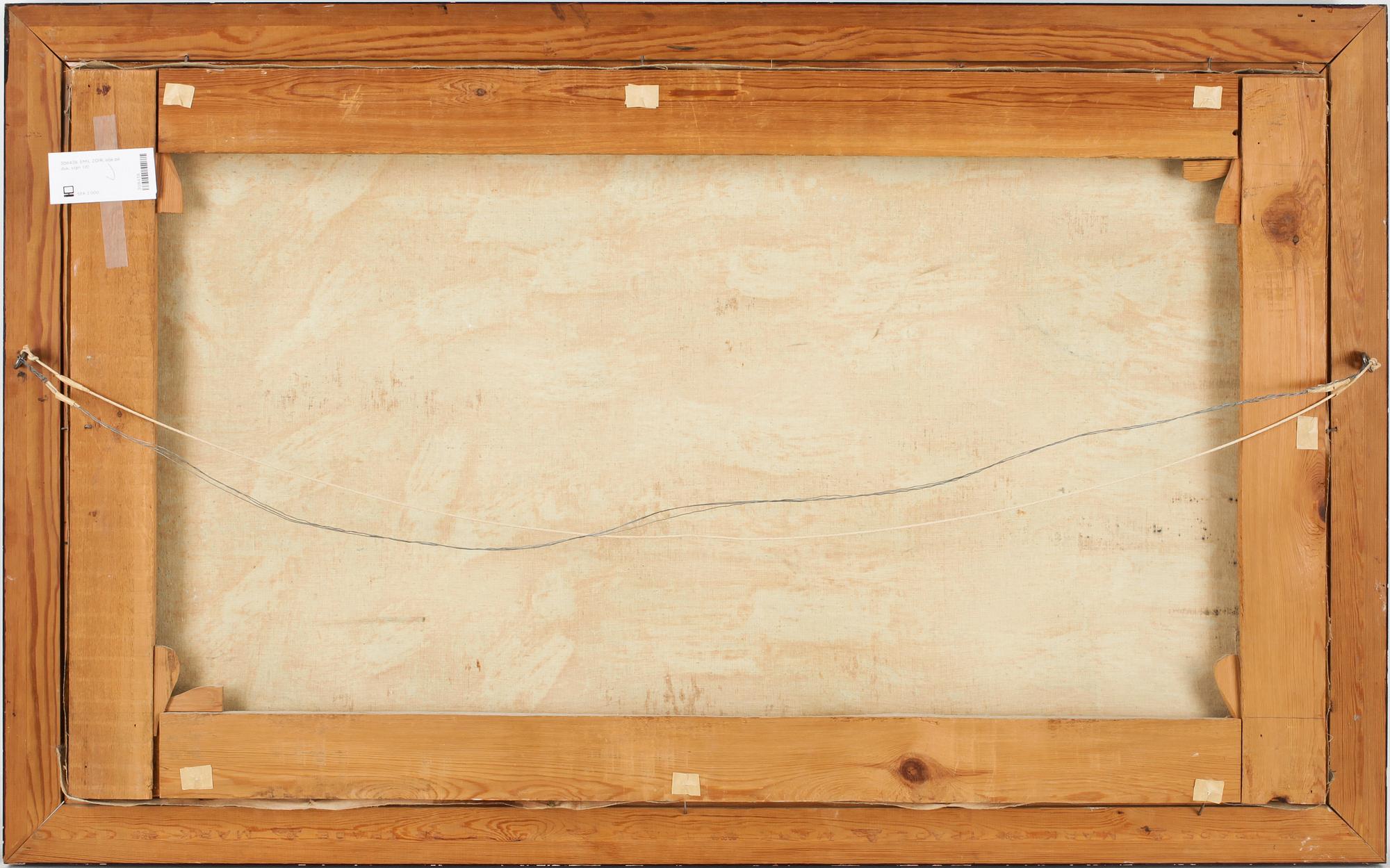 EMIL ZOIR, olja på duk, sign.