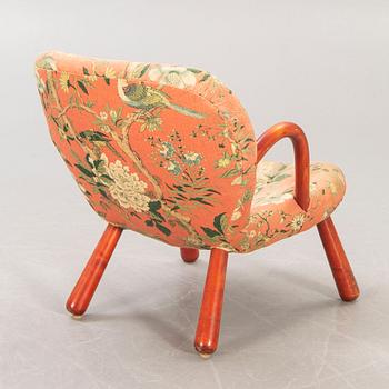 Arnold Madsen "Clam chair / Muslinge armchair", probably Madsen & Schubell, Denmark, 1940s-50s.