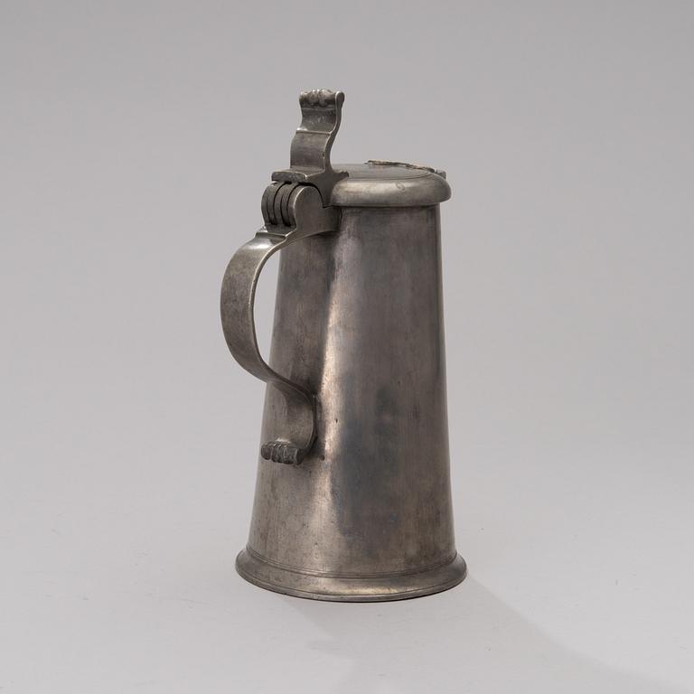 A FINNISH PEWTER TANKARD, Daniel Rising, Turku 1788.