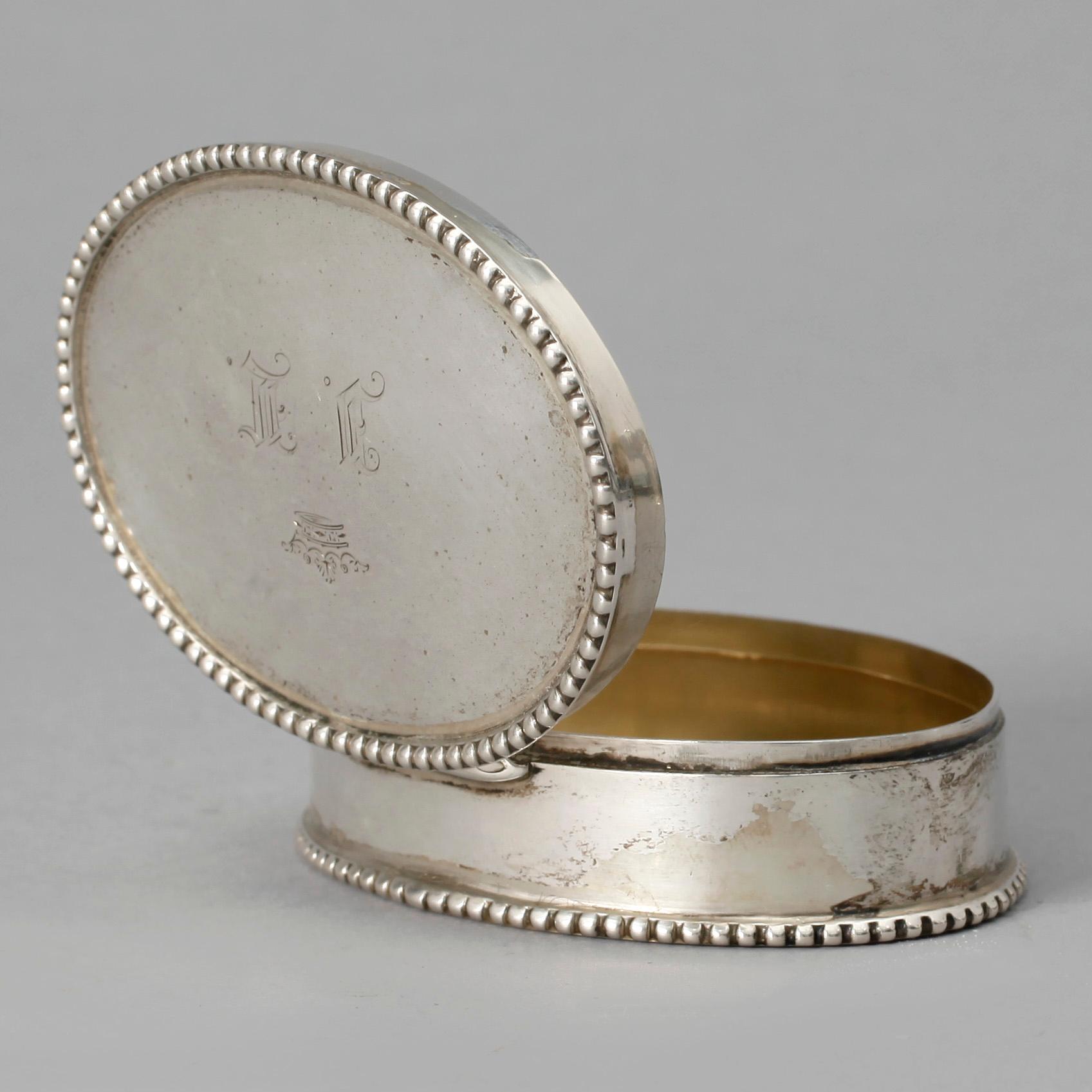 SNUSDOSA, silver, K. Anderson, Stockholm 1914. Vikt ca 64 gram.