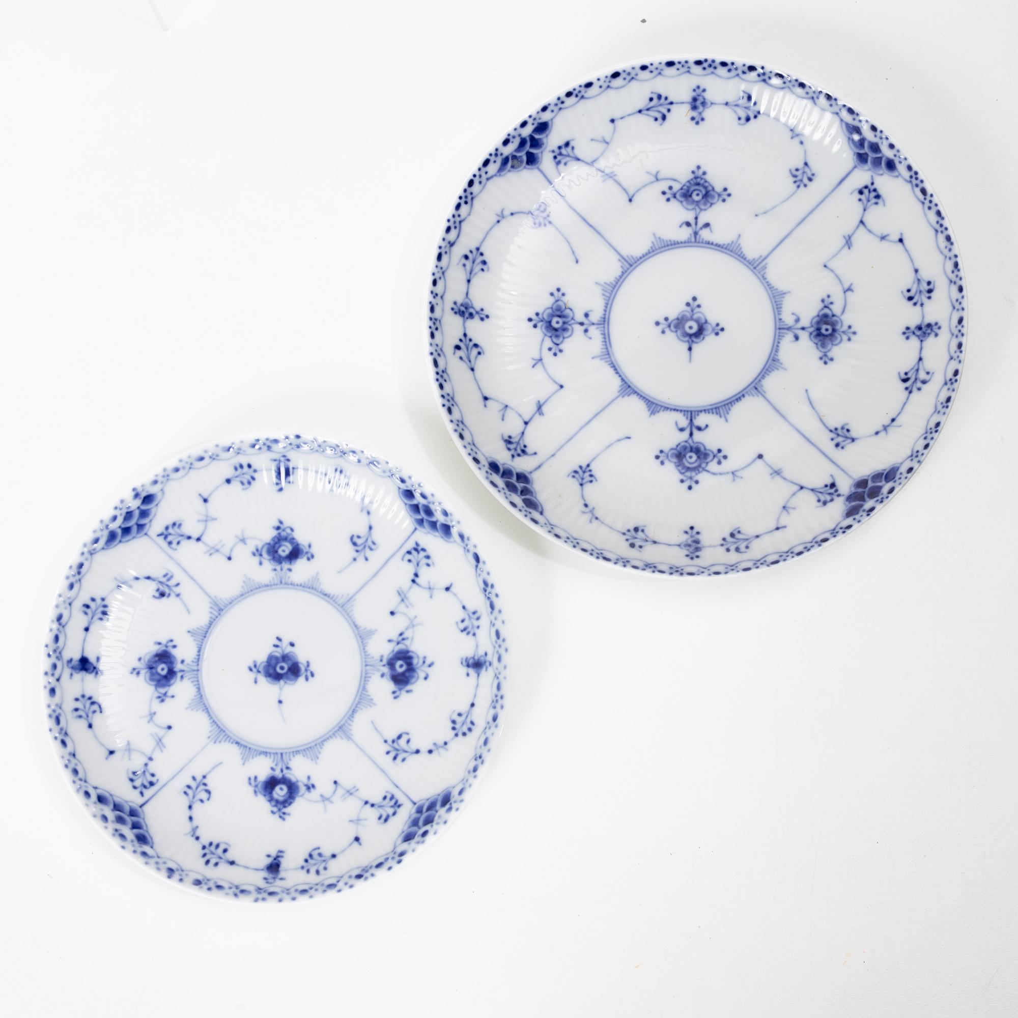Royal Copenhagen, a 36-piece tea service, 'Blue Fluted', Denmark.