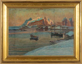 Oscar Hullgren, "I solnedgången" (Lofoten).