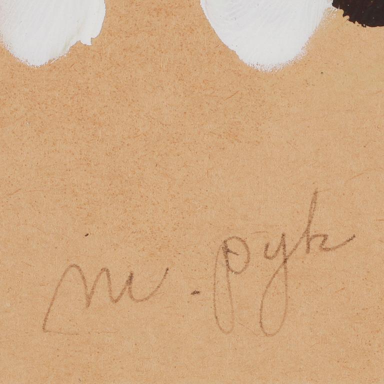 MADELEINE PYK, blandteknik på duk, signerad.