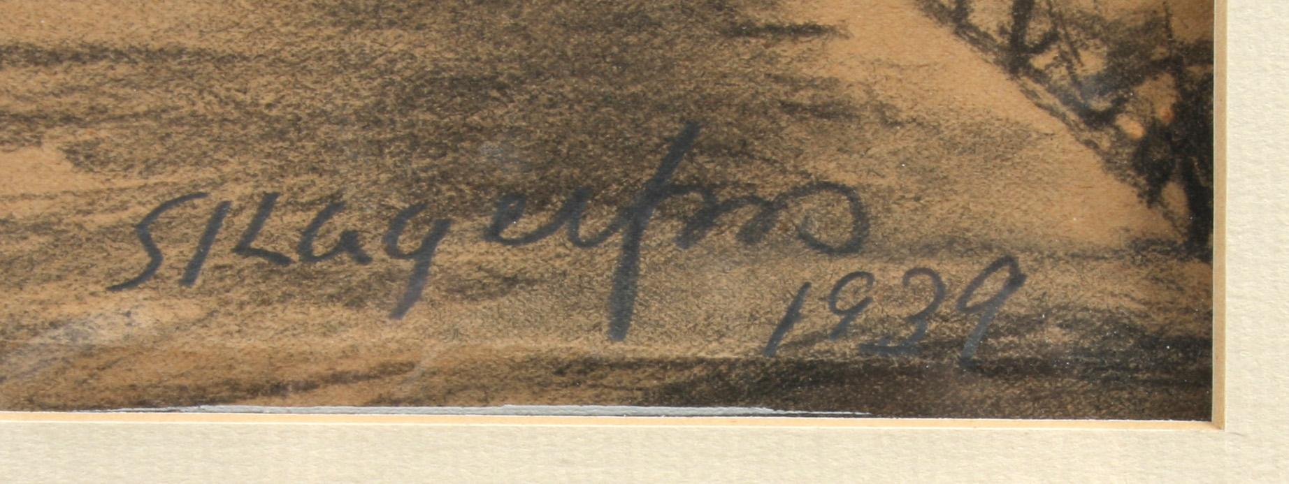 OLLE SKAGERFORS, teckning, sign. o dat. 1939.