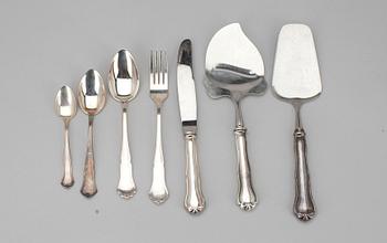 BESTICK, 32 delar, silver, "Chippendale", Auran Kultaseppä, Åbo 1990. Vikt tot. 1158,5 g.