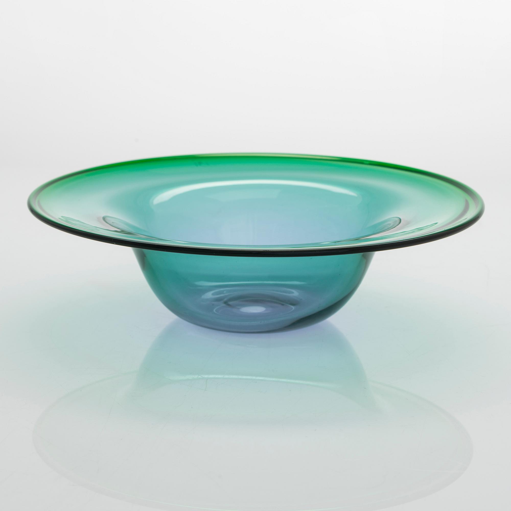 Oiva Toikka, bowl, signed Oiva Toikka, Nuutajärvi, Notsjö.