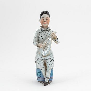 Figurin, porslin, Kina, 1900-tal.