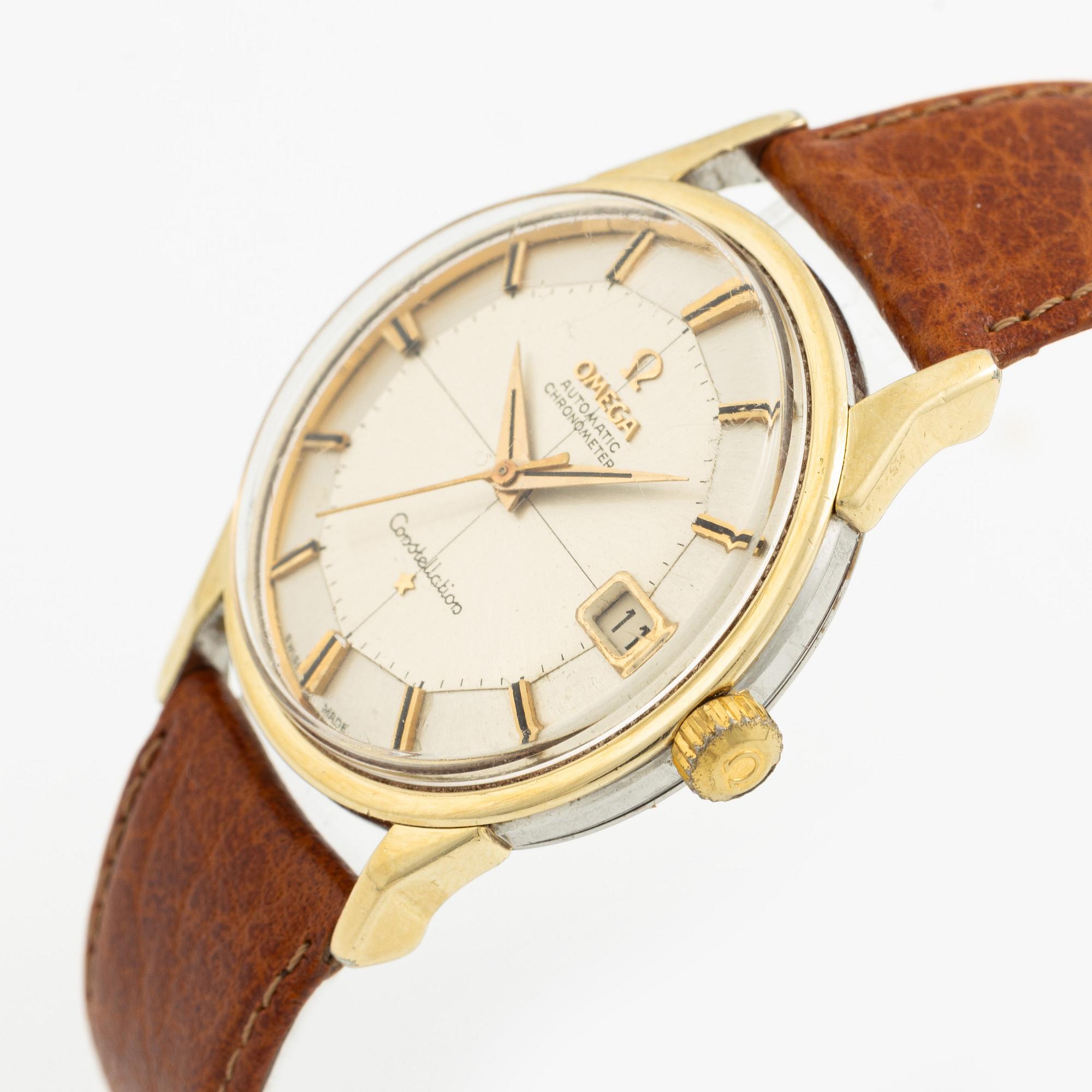 Omega, Constellation, Chronometer, "Pie-Pan", wristwatch, 34 mm.