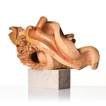 Hertha Hillfon, skulptur, keramik, ansikte, egen ateljé, Stockholm 1986.