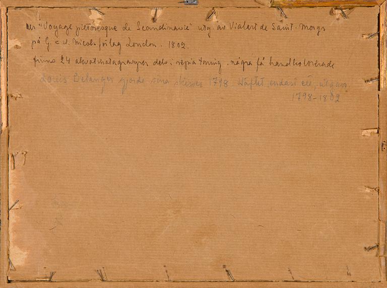 Ur "Voyage Pittoresque de Scandinavia", efter Louis Belanger, Landskap från Muonio.