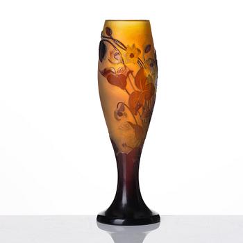 Emile Gallé, an Art Nouveau cameo glass vase, Nancy, France.