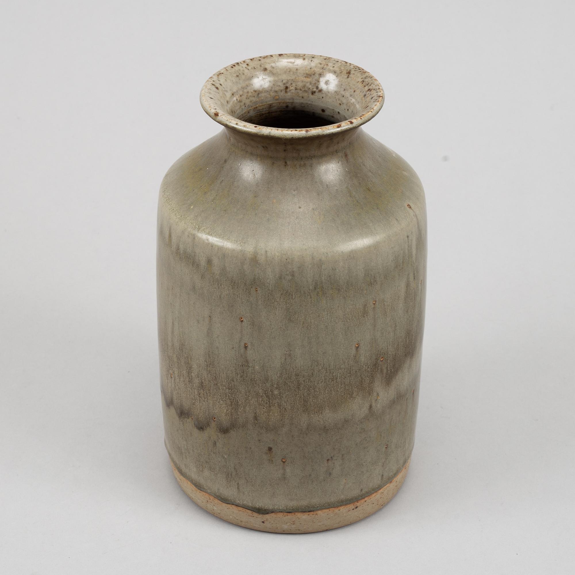 John Andersson, Höganäs and Jörgen Wulff, two stoneware vases, mid 20th Century.