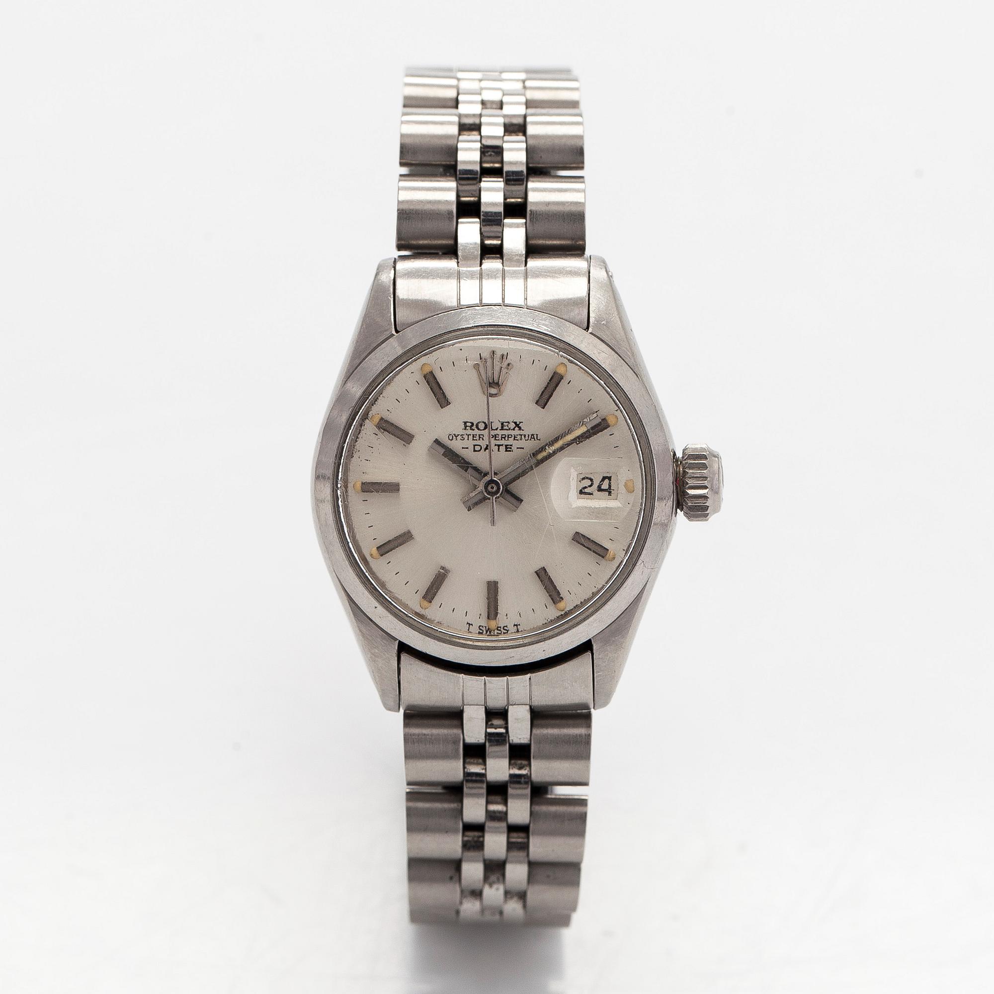 Rolex, Oyster Perpetual Date, armbandsur, 25 mm, stål, automatisk.