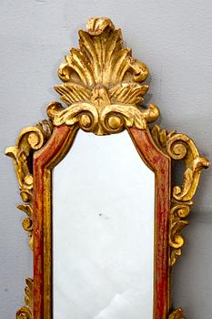 Spegellampett samt konsolhylla Louis XV-stil Paoletti, Florens Italien 1900-talets mitt.