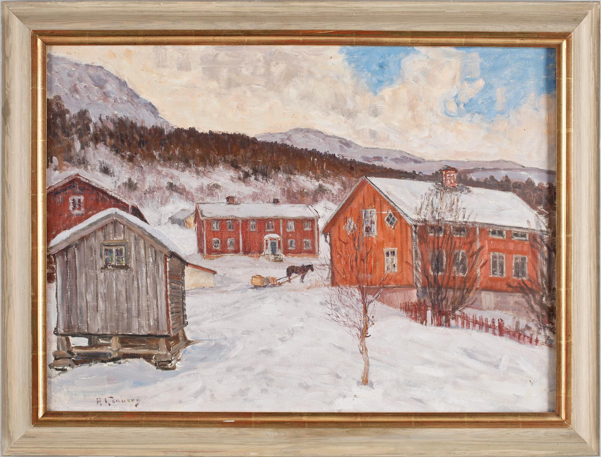 ANTON GENBERG, olja på duk. Sign.