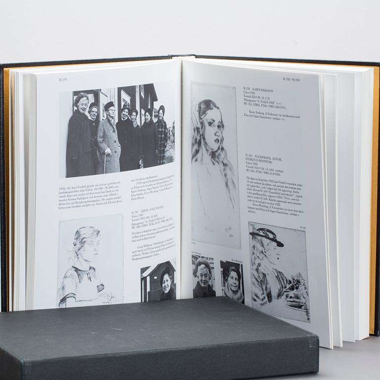 BÖCKER, 2 st, Axel Fridell, Karl Haskel, 2 band med tot. 3 etsningar. 1986-89.