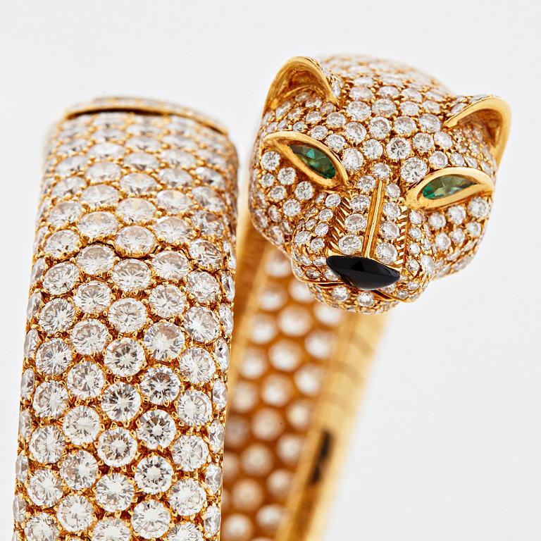 Cartier "Panthère" a lady's bangle watch.