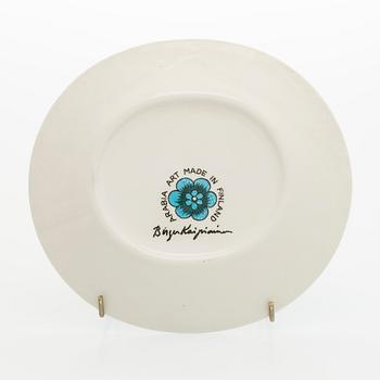 Birger Kaipiainen, koristelautanen, merkitty Birger Kaipiainen Arabia Art Made in Finland.