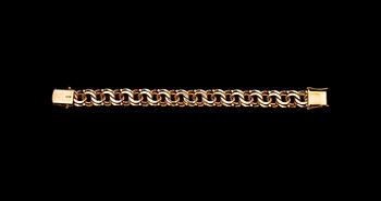 448. A BRACELET, "bismarck" 14K gold Finland 1999, hand crafted. Width14,5 mm, length 20 cm, weight 82 g.