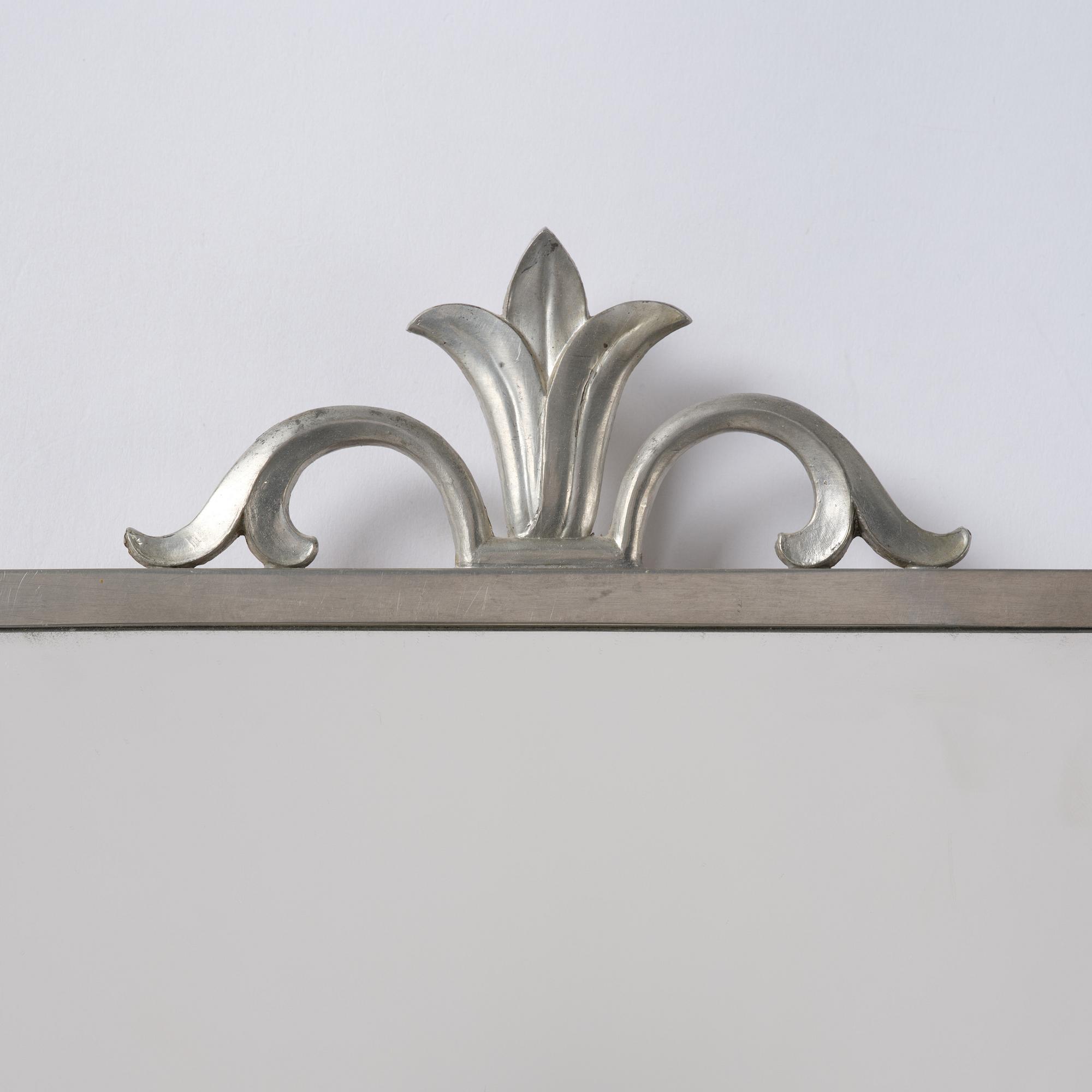 A Swedish Grace pewter mirror, Schreuder & Olsson AB, Stockholm, 1929.