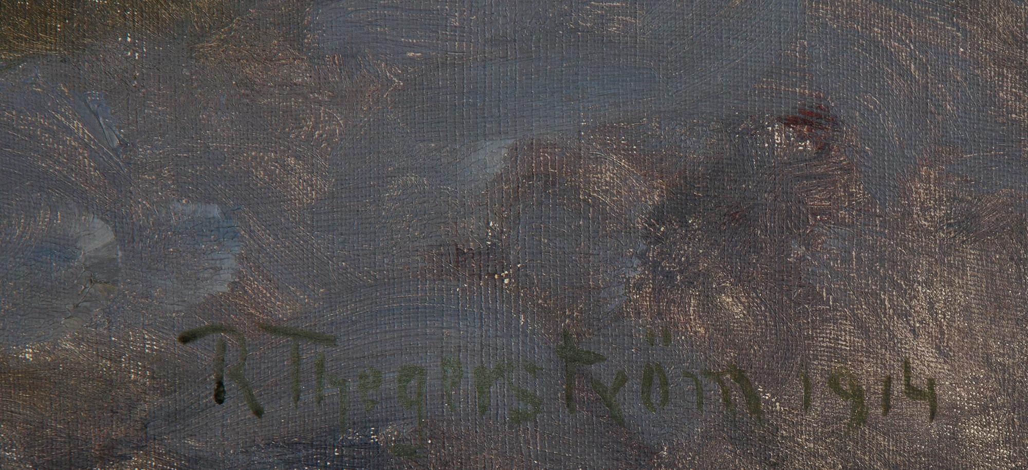 Robert Thegerström, oil on canvas, signed and dated 1914.