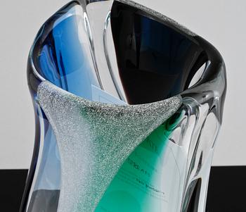 VAS, glas, Mats Jonasson, Målerås, limited edition, signerad och numrerad 6/99, 2000-tal.