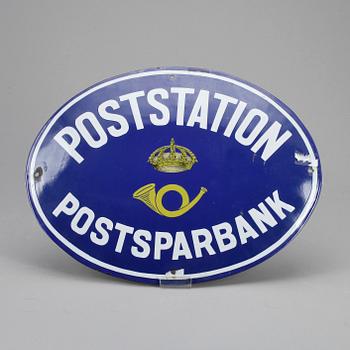 BUTIKSSKYLT, emalj, omkring 1900-talets mitt.