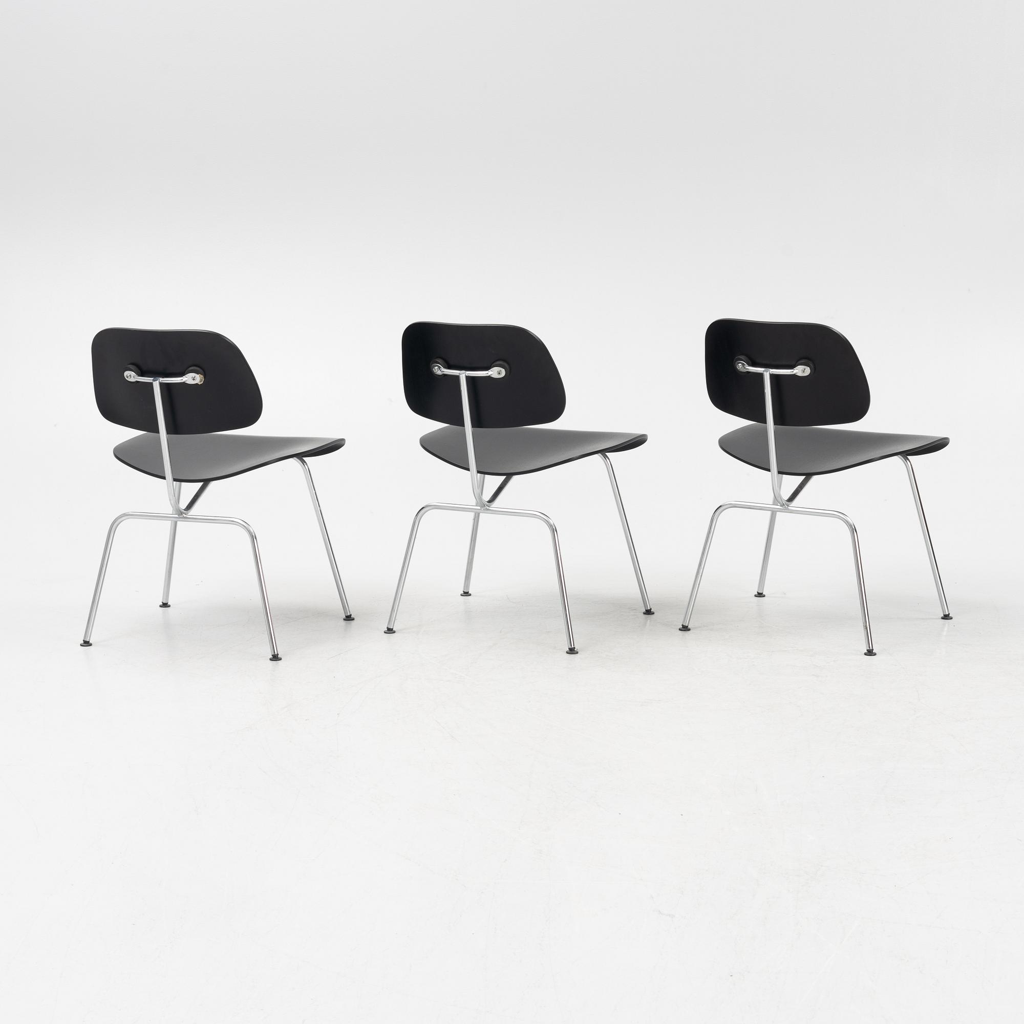 Charles & Ray Eames, three DCM chairs from Vitra.