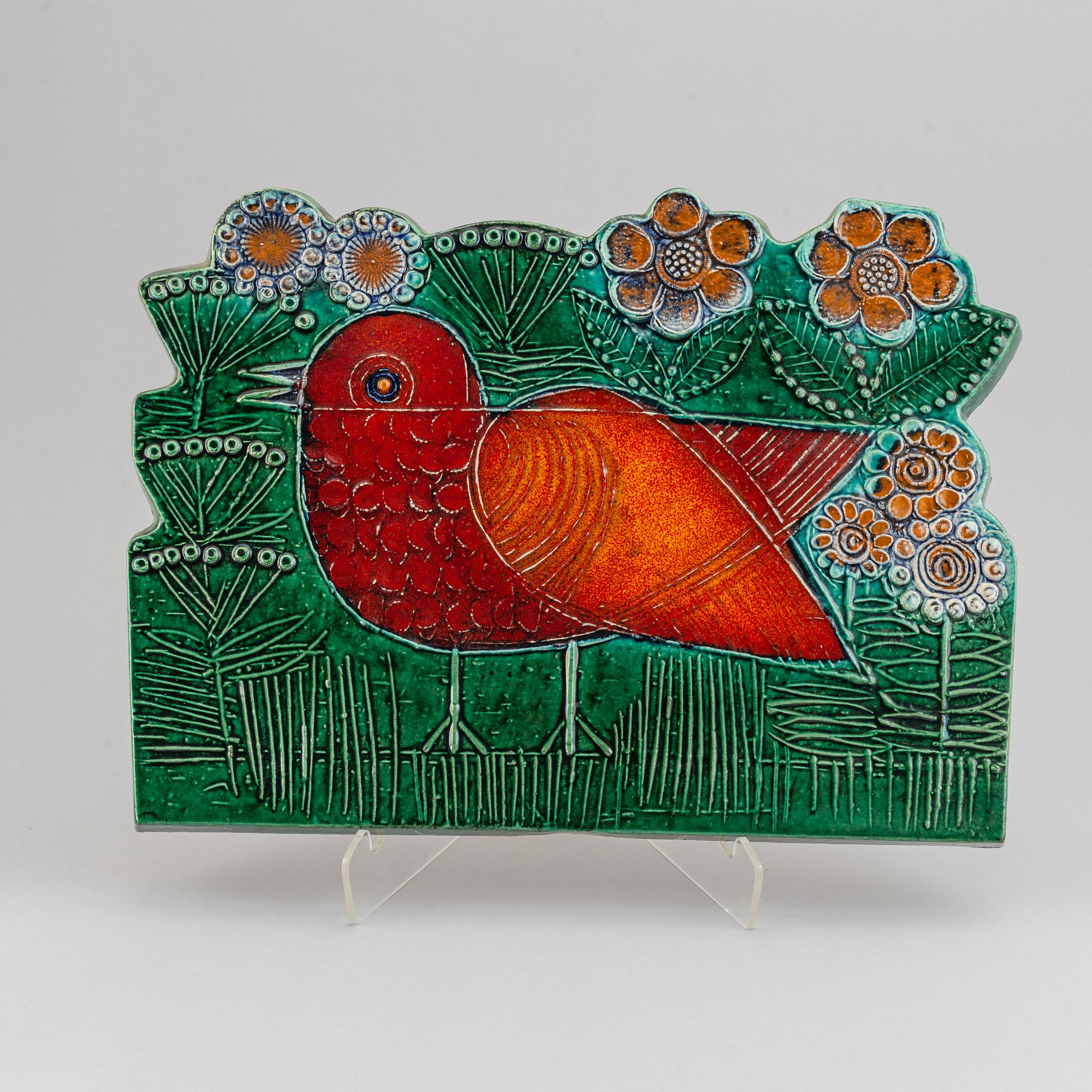 LISA LARSON, a stoneware wall placquer, Gustavsberg.