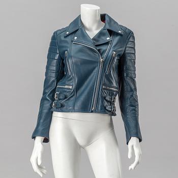 LEATHER JACKET, Celiné, french size 36.