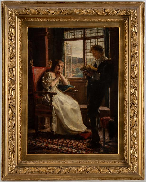 Margaret Dicksee, attributed to., oil on panel.