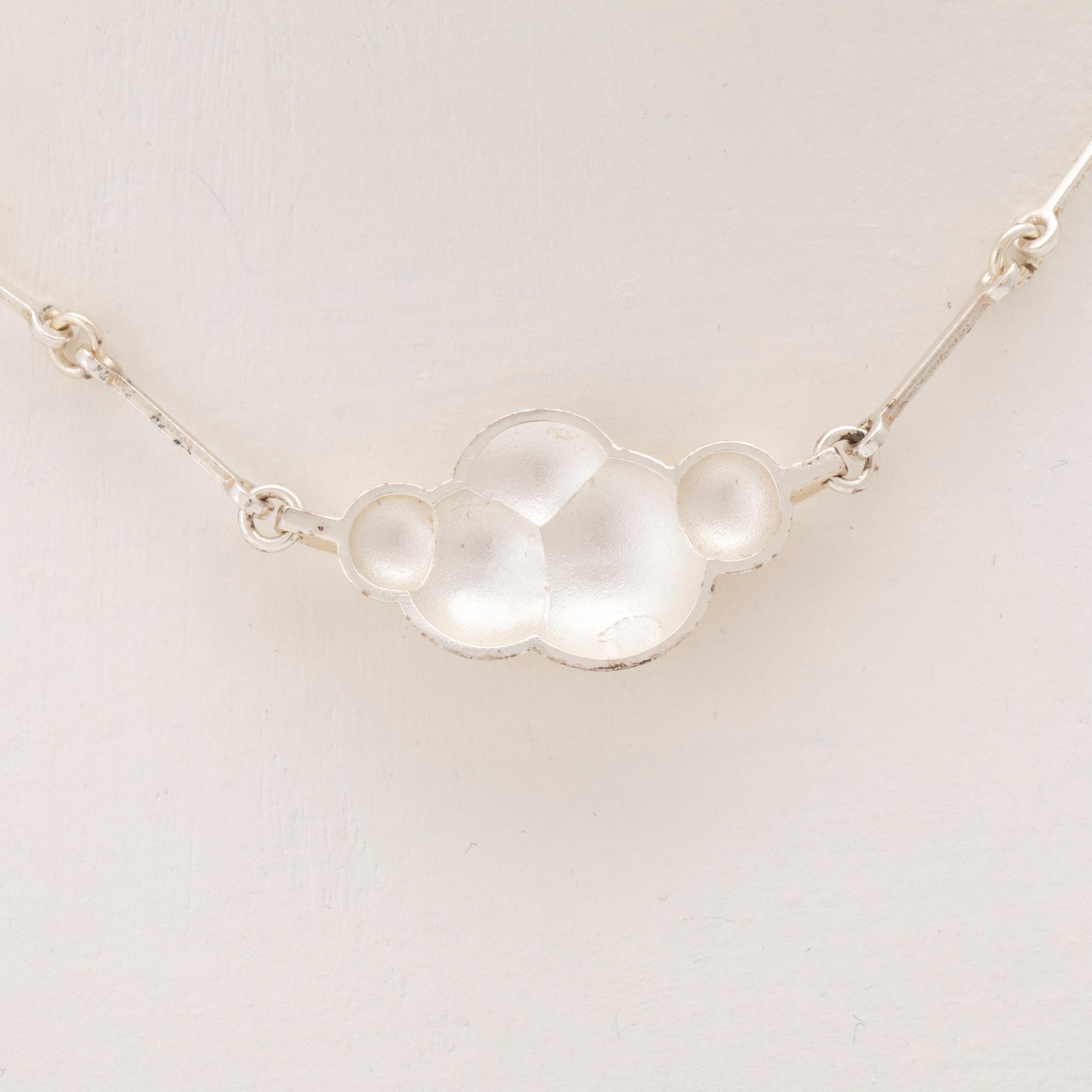 Björn Weckström halsband "Hopeapilvi/Silvermoln" silver, Lapponia 1978.