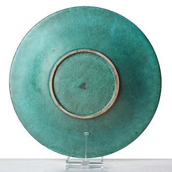 Wilhelm Kåge, an "Argenta" stoneware dish, Gustavsberg 1939.